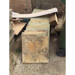 FREE TO COLLECT 70 slabs some buff and some green 450 x450
