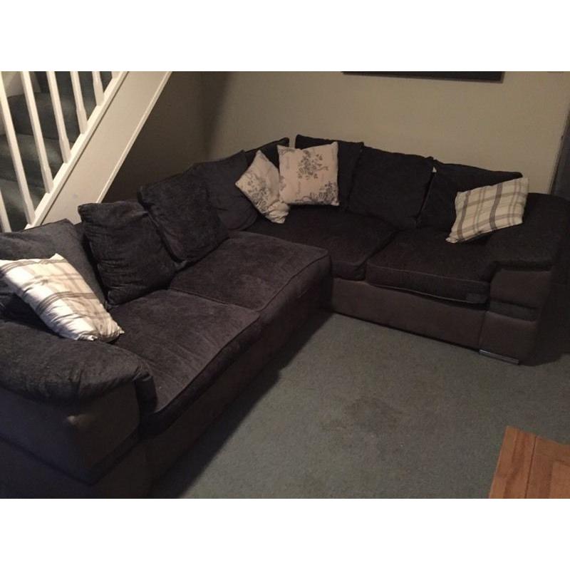 Corner sofa and snuggle chair