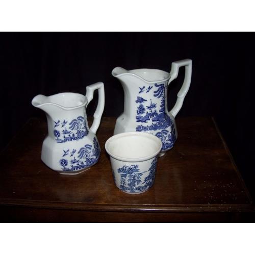 Willow Pattern - 2 Large Jugs