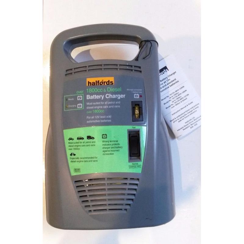 Car battery charger- Halfords over 1800cc and diesel Battery charger.