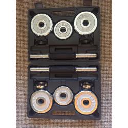 Body Sculpture 20kg Chrome Dumbell Combination Set - Flawless Condition - Great For Beginners