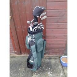 Golf clubs + bag