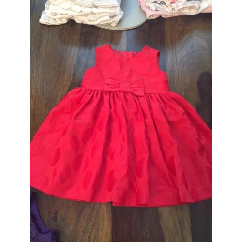 Baby girl red party dress age 0-3 months