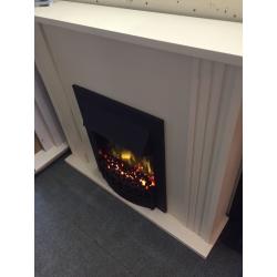 CREAM ELECTRIC FIREPLACE SUITE