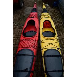 Prijon Kodiak Expedition Sea Kayak w/ rudder, well used but very seaworthy, huge storage capacity