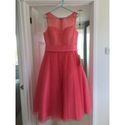 BRAND NEW Coral bridesmaid / prom dress - size 16/18