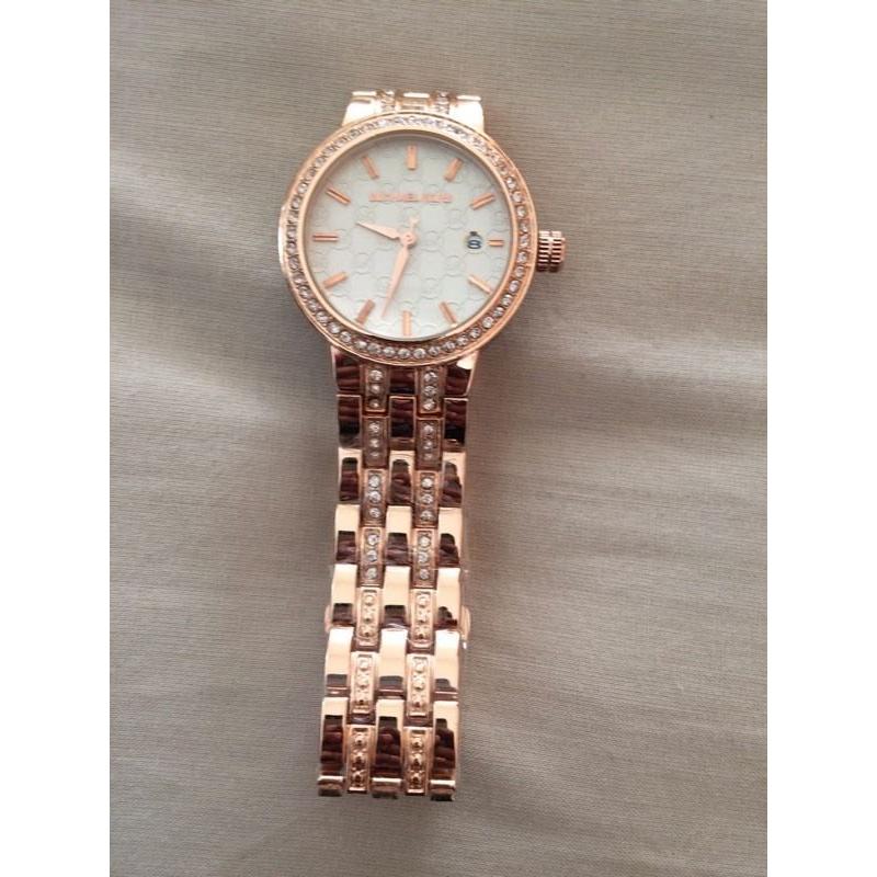 Mk rose gold ladies watch