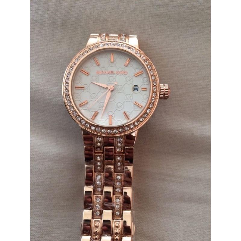 Mk rose gold ladies watch