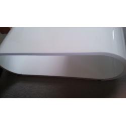 Dwell oval gloss coffee table white
