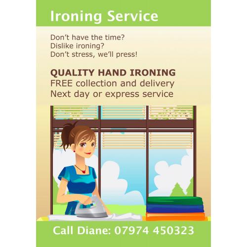 Ironing Service. Don't Stress, We'll Press! Quality Ironing, Next Day Service, Collection & Delivery