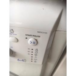 Indesit IWDC6105 white washer dryer for sale - fits under standard counter