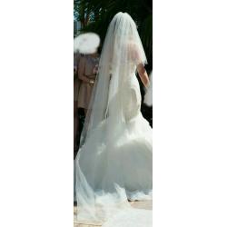 Ivory cathedral length Wedding Veil