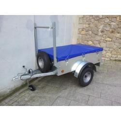 New galvanised 5x3 trailers with waterproof cover ladder rack spare jockey lock