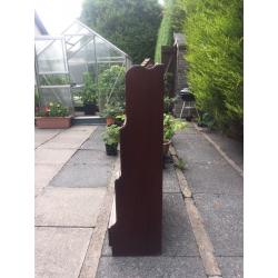 Dark wood, 4 shelf bookshelf with drawer
