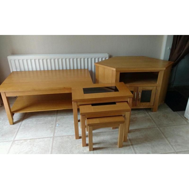Three pieces of Oak furniture