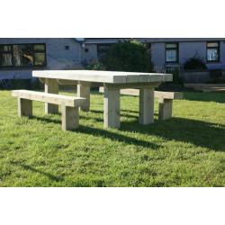 Sleeper table railway sleeper bench garden bench seat garden furniture set Loughview Joinery