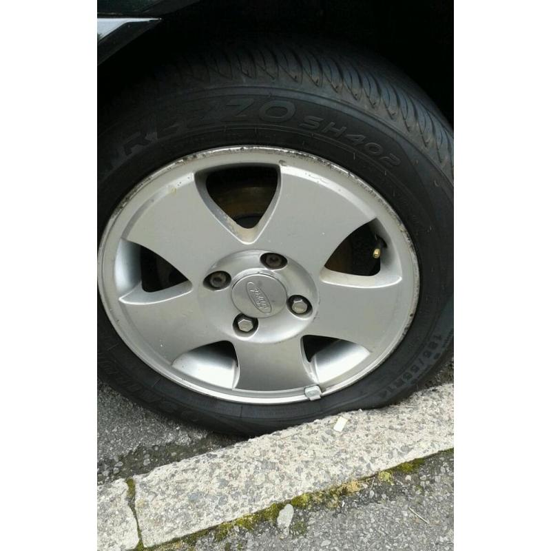 Fiesta ka alloy wheels x4 3x new tyres