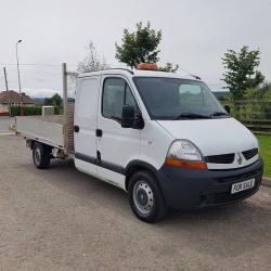 NO VAT 2009 58 RENAULT MASTER 2.5 DCI 120, DROPSIDE, CREWCAB PICKUP, PX WELCOME