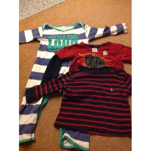 12-18 months sleepsuit and 2 tops
