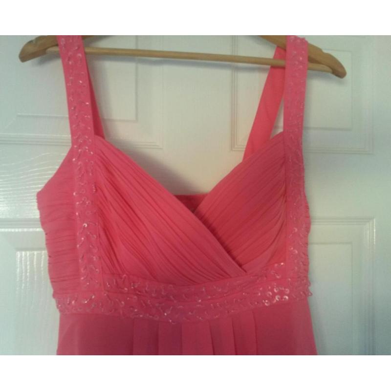 Hot pink full length dress