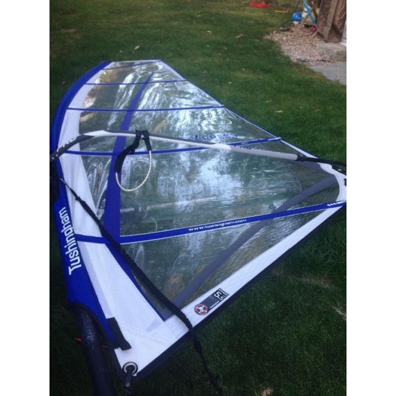 Windsurf board and sail set - ideal for beginner
