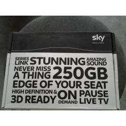 Sky+ HD box with cables and remote control