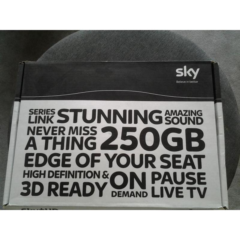 Sky+ HD box with cables and remote control