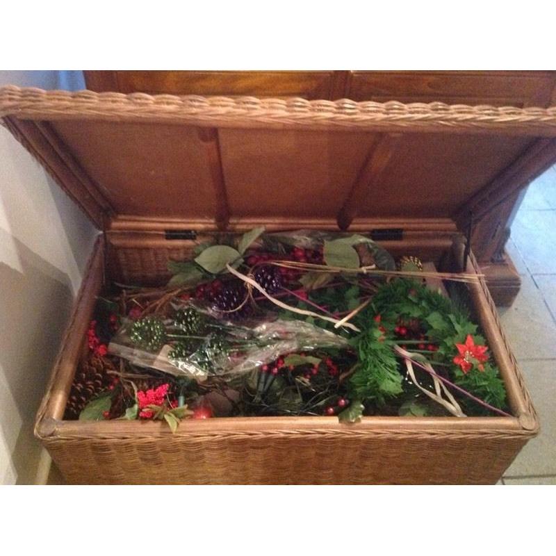 Wicker storage chest