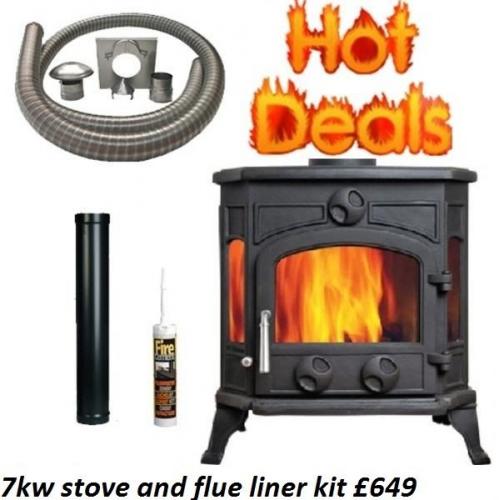 STOVE PACKAGE DEALS !!!OPEN LATE 6 DAYS multi fuel wood burner boiler modern cassette defra stoves