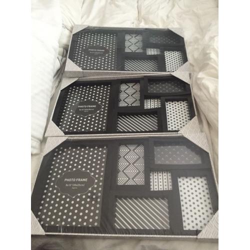 3 X Black Picture Frames