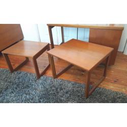 Vintage Mcintosh Teak Tv Stand Nest Tables Mid Century