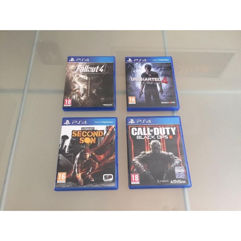 Playstation 4 (Glacier White) 500GB & *4 Games*