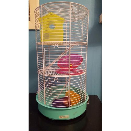 3 Tier Hamster Cage with Toys/House