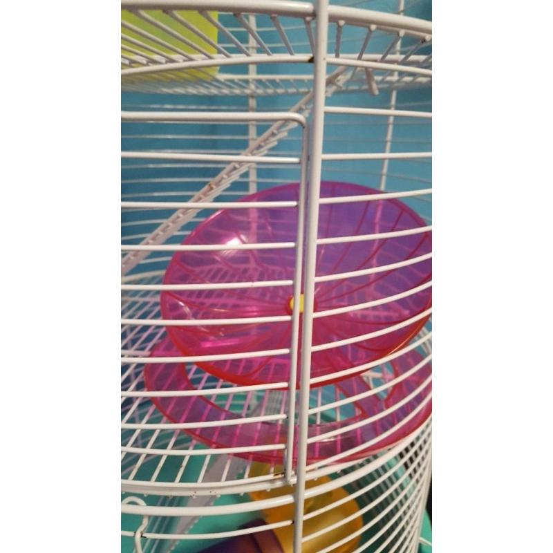 3 Tier Hamster Cage with Toys/House
