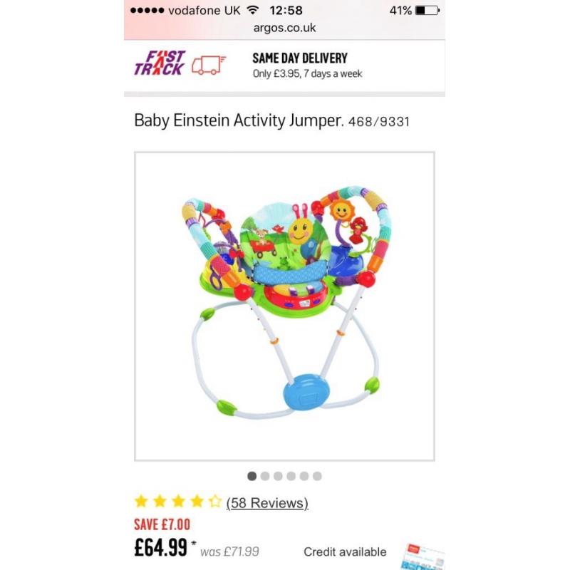 Baby Einstein jumperoo hardly used excellent condition