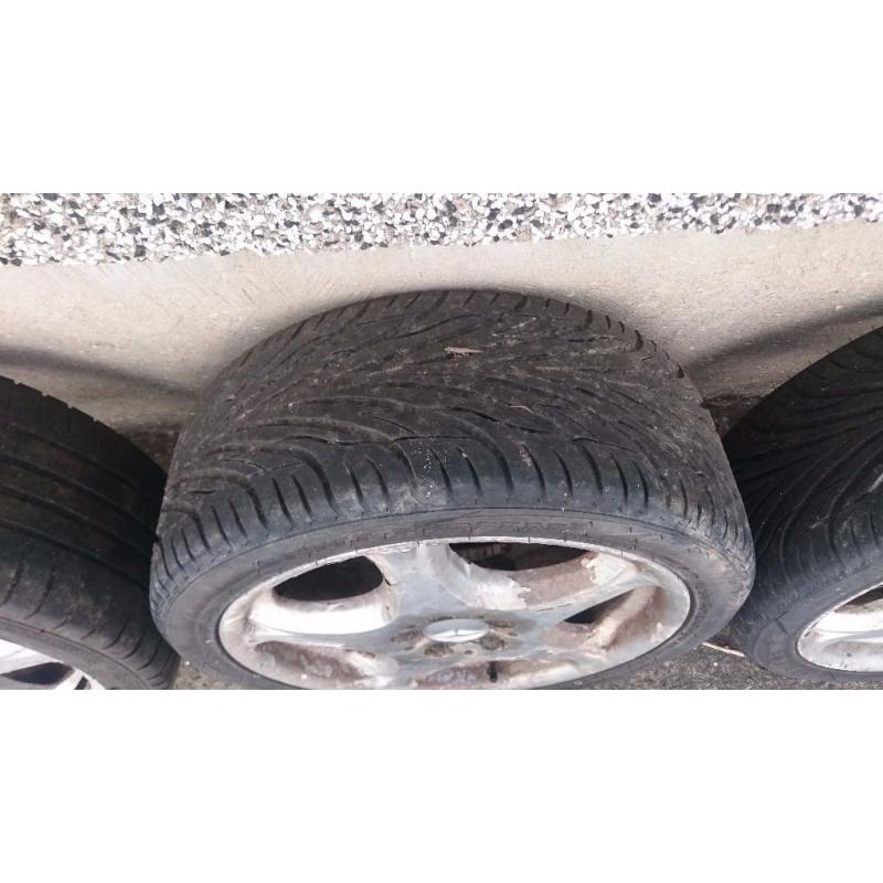 Four 18 x 8J Alloy wheels