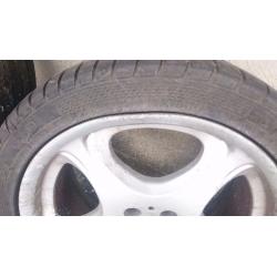 Four 18 x 8J Alloy wheels