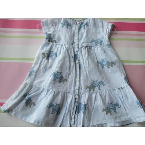 6-9 Months French Designer Petit Bateau Baby Girl Dress