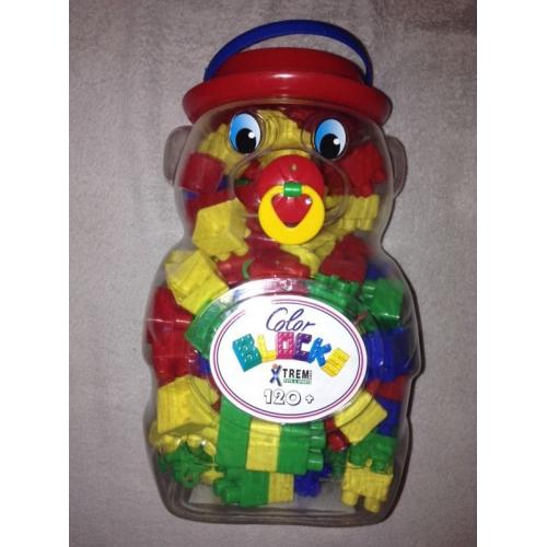 Bear container full of blocks