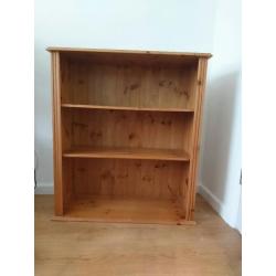 Bookcase / shelving unit, honey pine, real solid wood