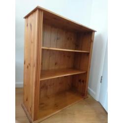 Bookcase / shelving unit, honey pine, real solid wood