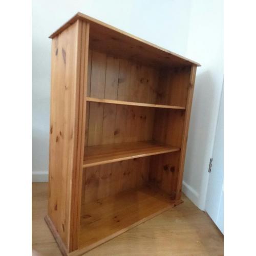 Bookcase / shelving unit, honey pine, real solid wood