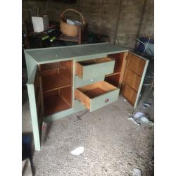 Solid Oak Heavy Sideboard - Need stripping down and restoring