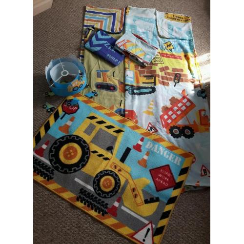 Toddler digger bedroom bundle