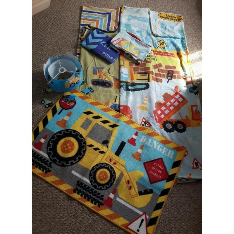 Toddler digger bedroom bundle