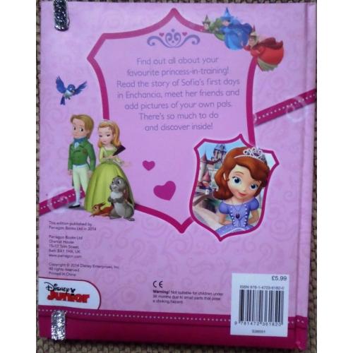 Disney Sofia the First All About Me HARD COVER BRAND NEW