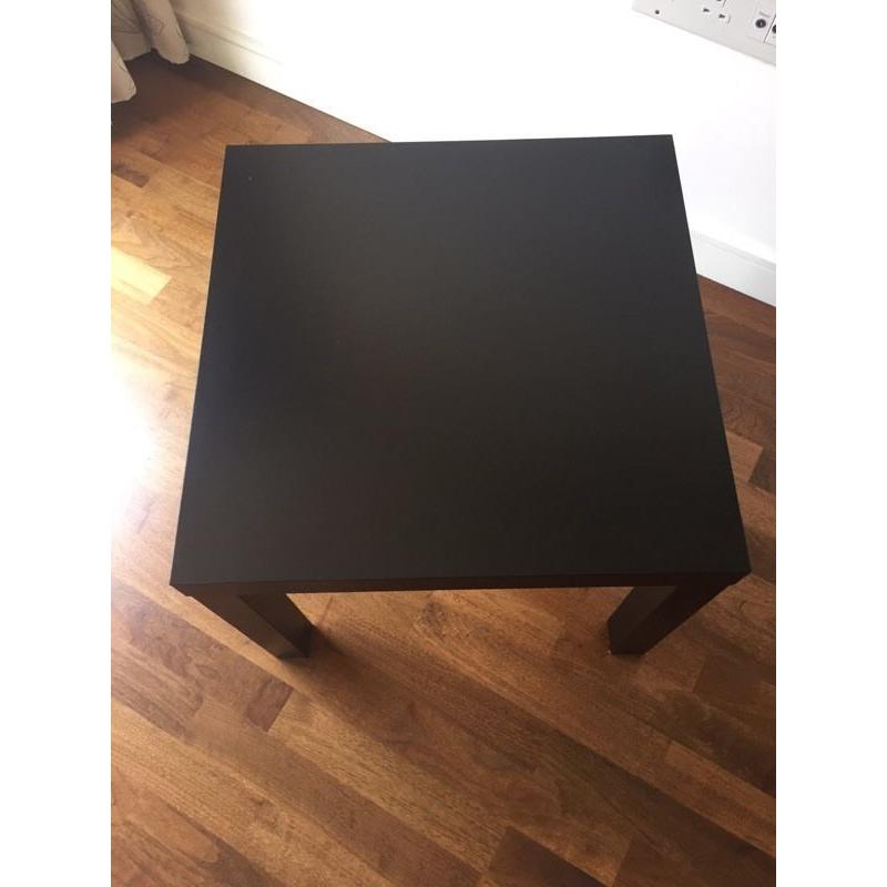Two IKEA side tables in black