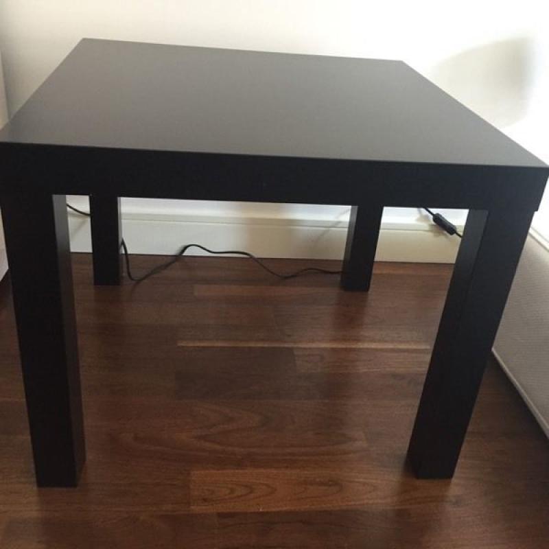 Two IKEA side tables in black