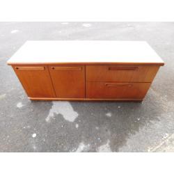 Retro teak sideboard, TV Entertainment unit, 2 drawers, cupboard, used but tidy