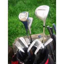 Big selection of lady's golf clubs